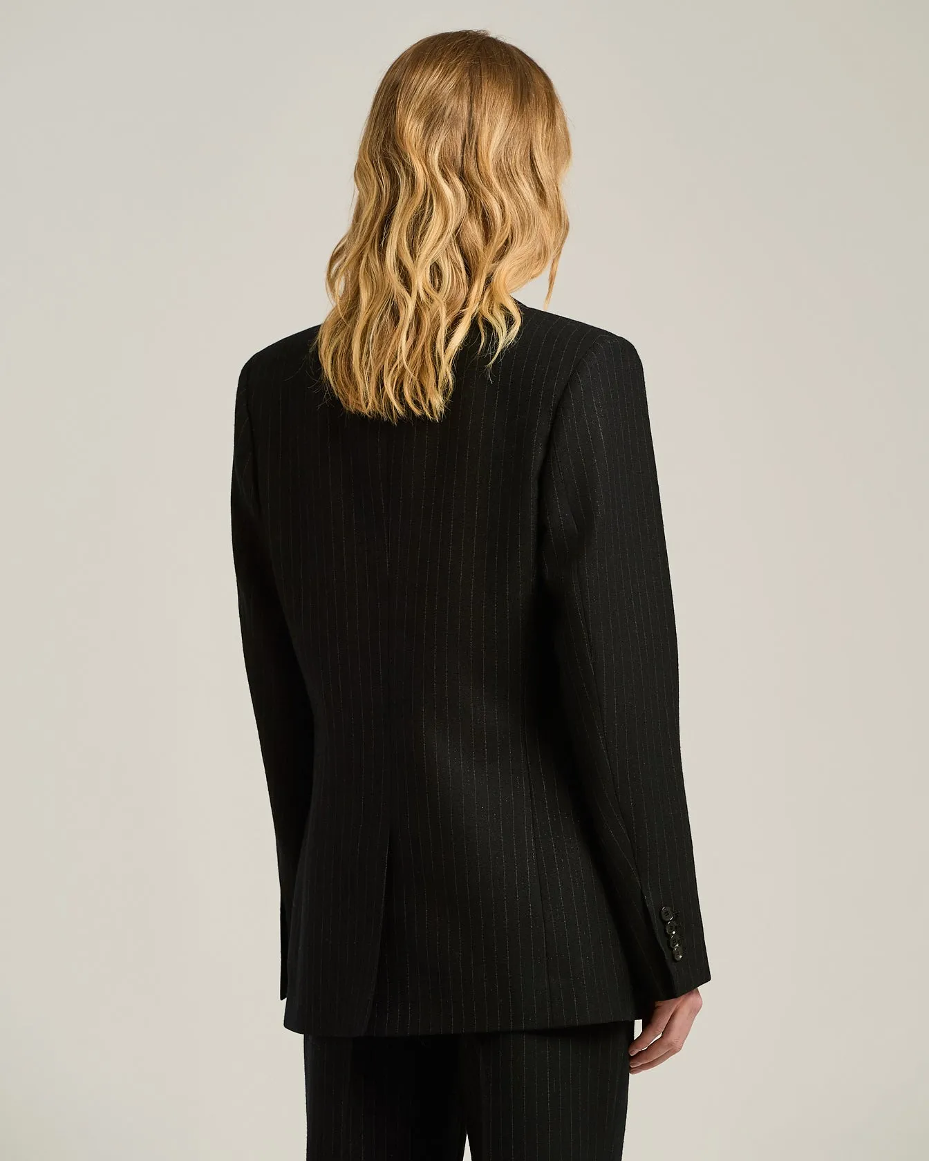 DOUBLE-BREASTED PINSTRIPE WOOL JACKET sold by Kiton product image thumbnail 3