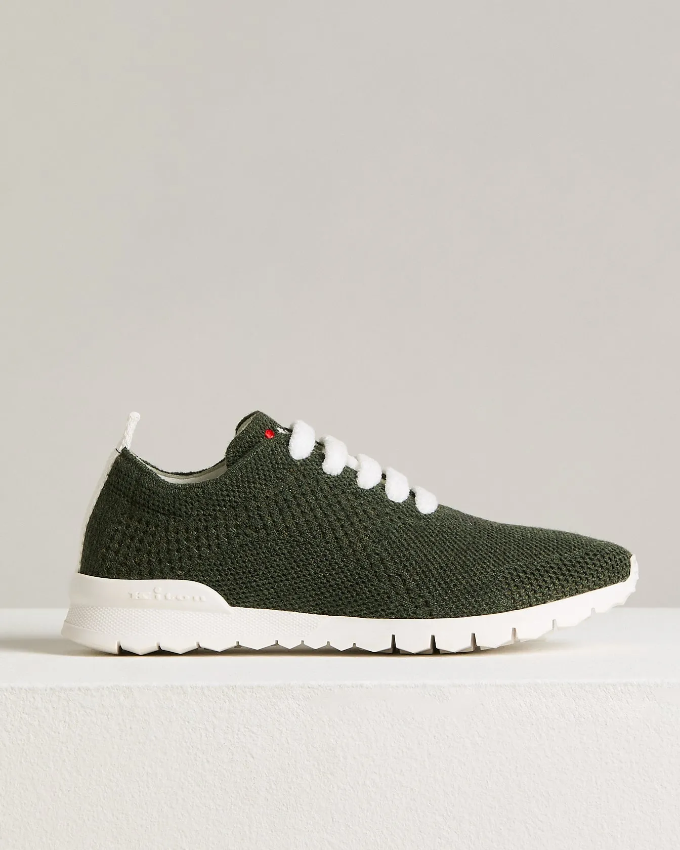 FIT PINE GREEN CASHMERE SNEAKERS sold by Kiton