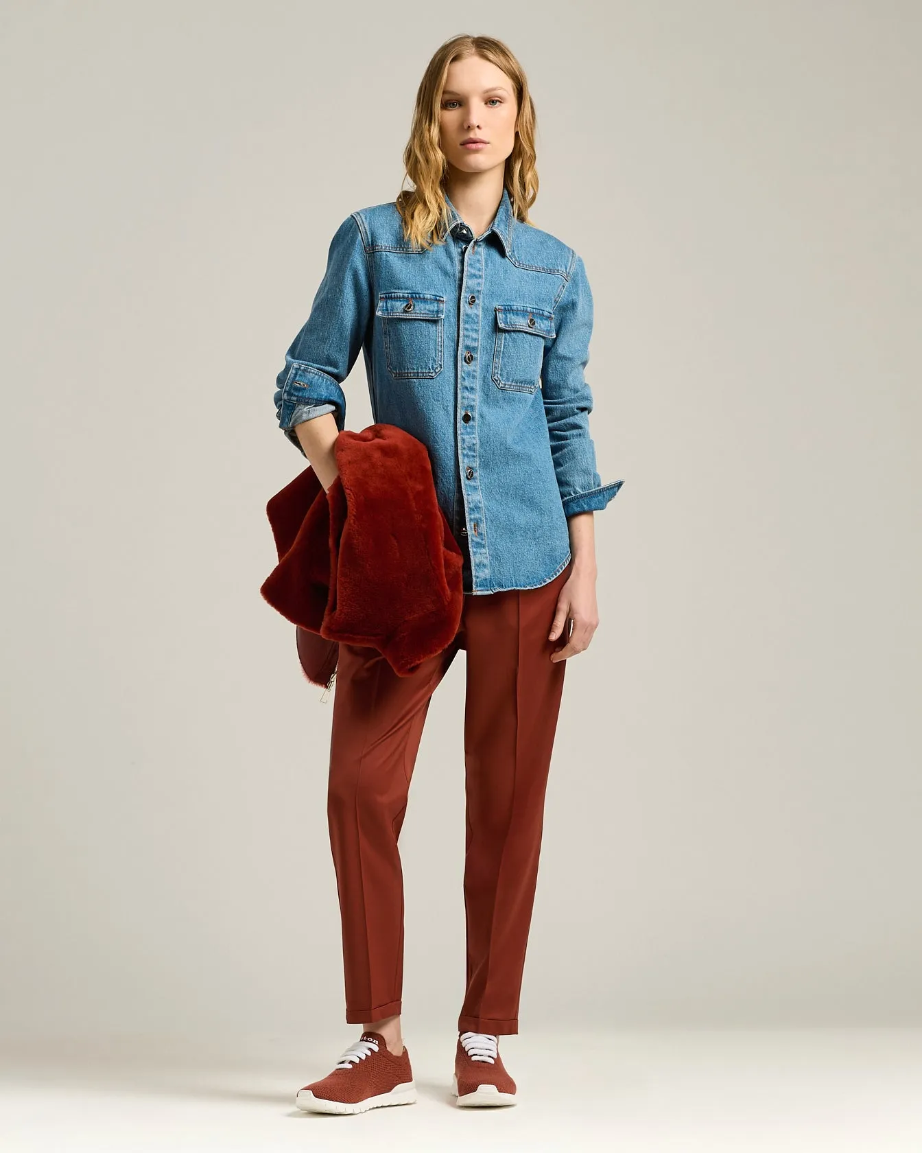 FIT TERRACOTTA CASHMERE SNEAKERS sold by Kiton product image thumbnail 5