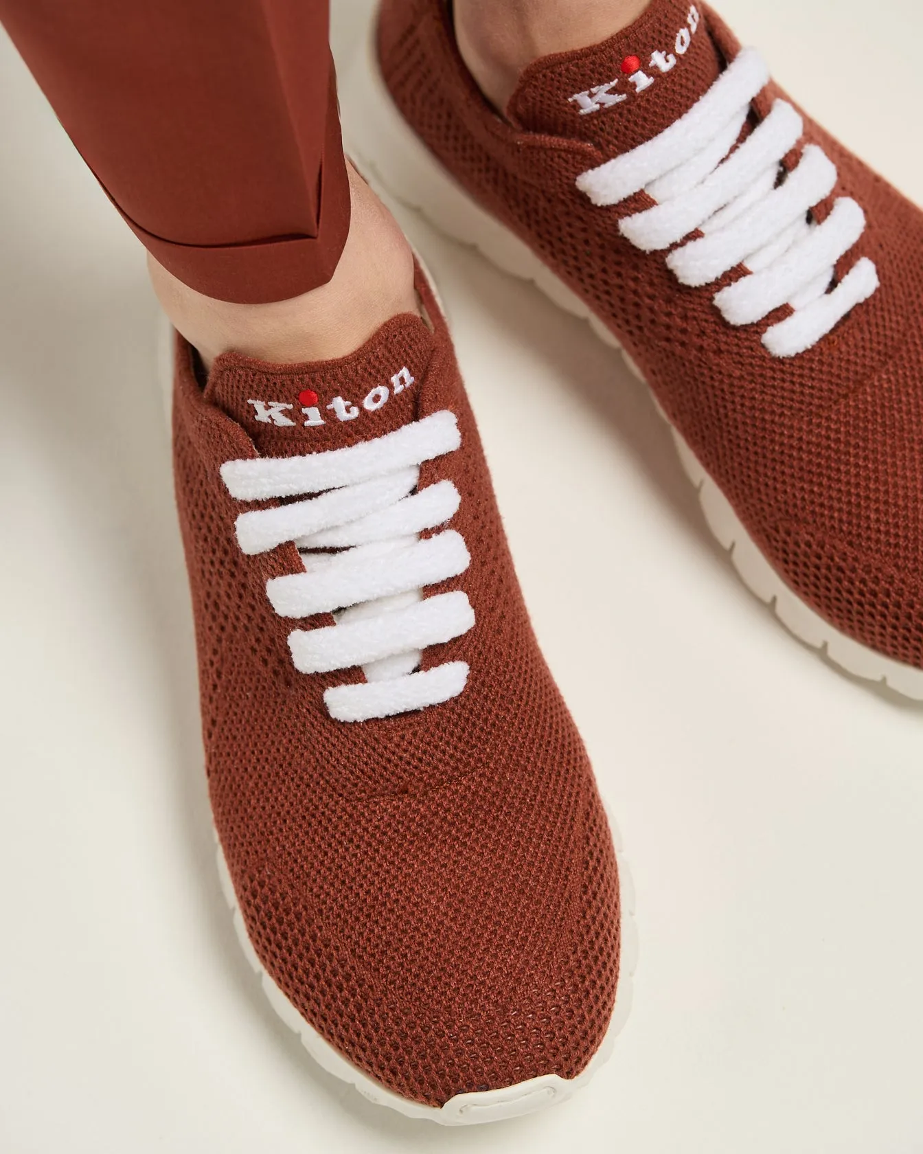 FIT TERRACOTTA CASHMERE SNEAKERS sold by Kiton product image thumbnail 4
