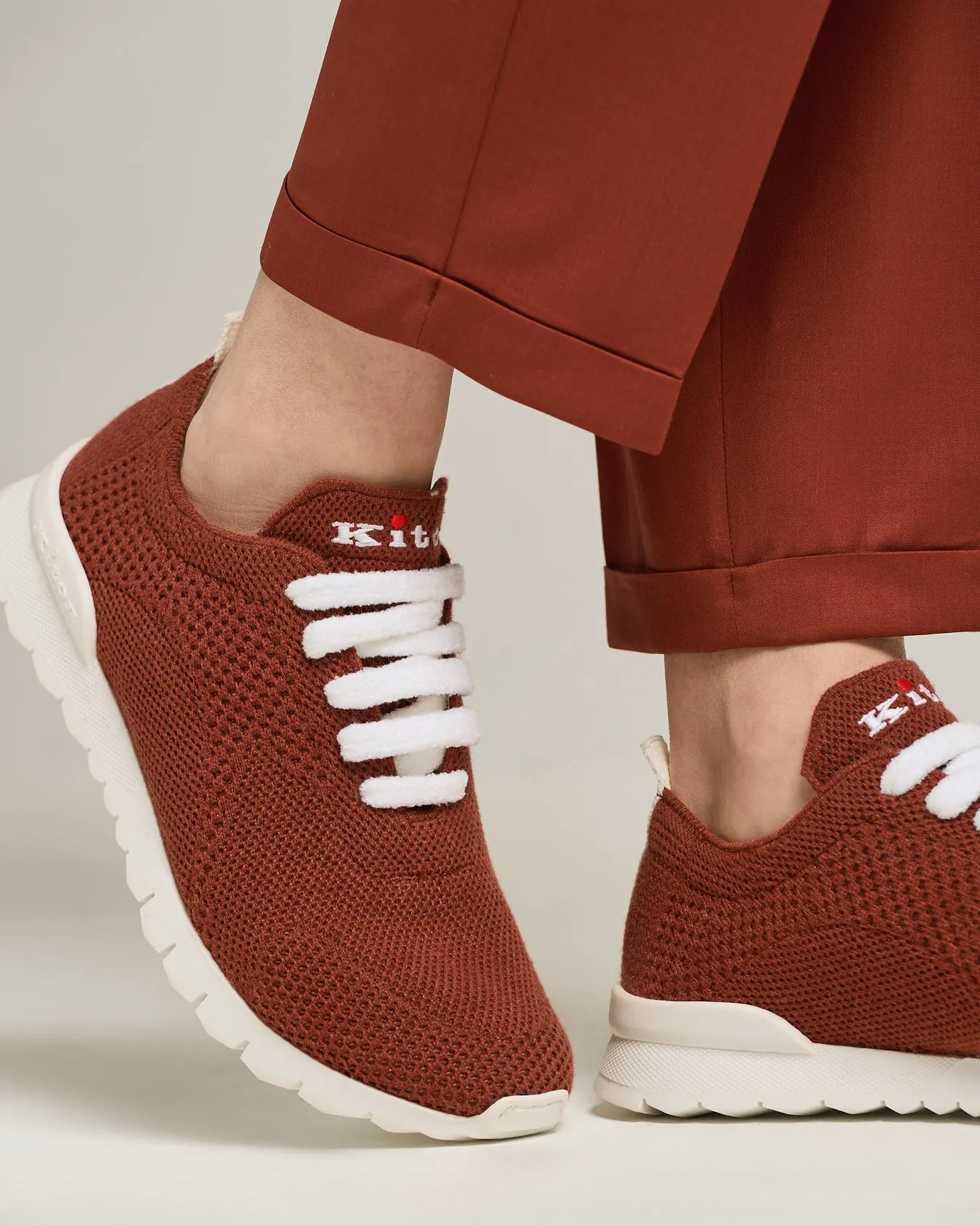 FIT TERRACOTTA CASHMERE SNEAKERS sold by Kiton product image thumbnail 3