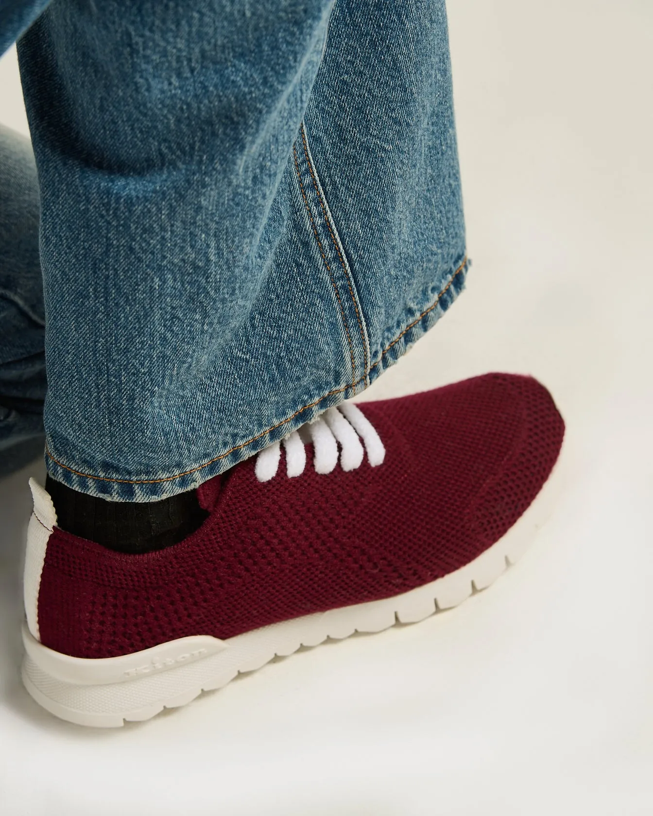 FIT BURGUNDY CASHMERE SNEAKERS sold by Kiton product image thumbnail 4