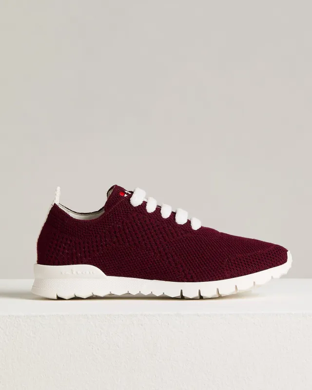 FIT BURGUNDY CASHMERE SNEAKERS sold by Kiton