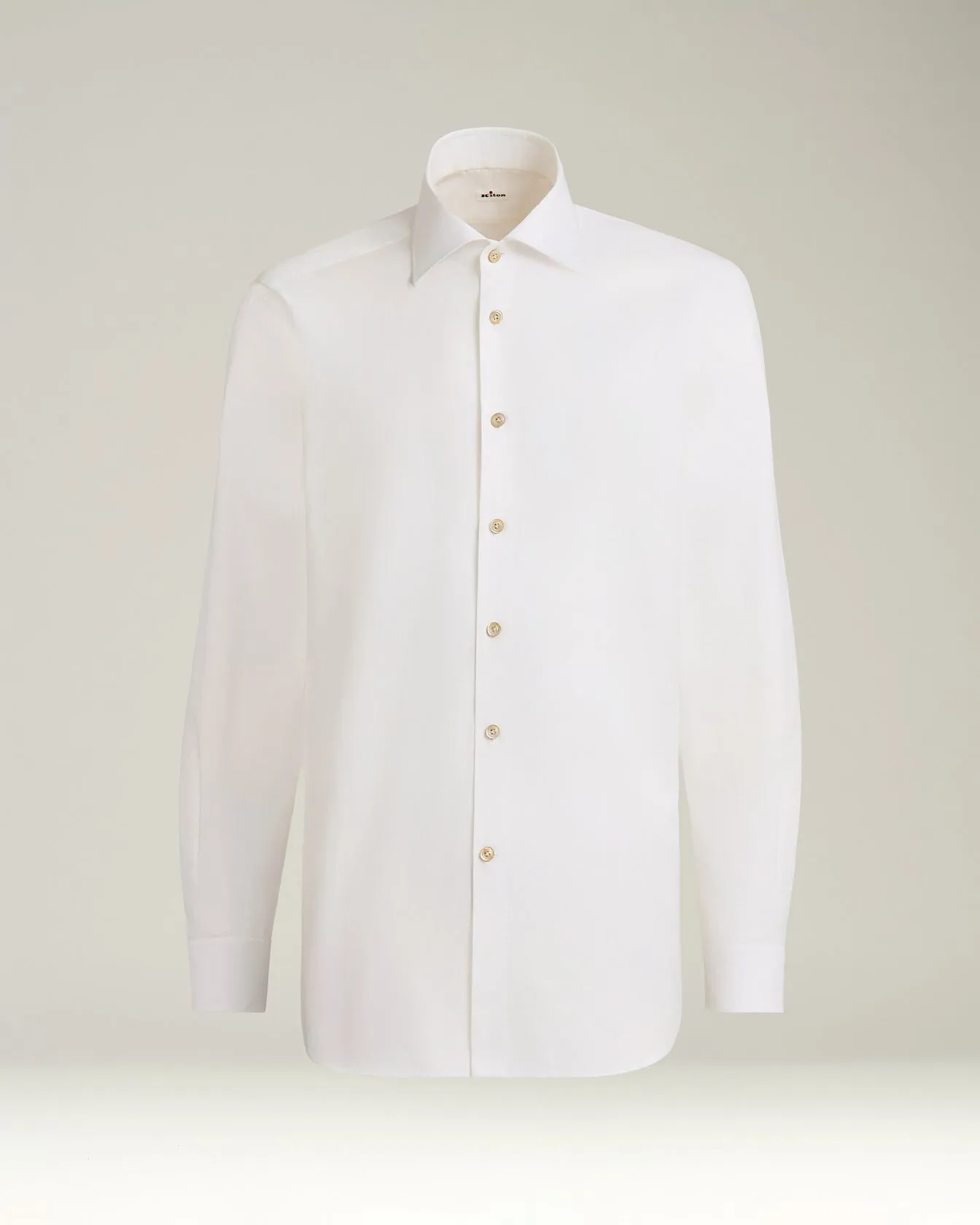 FORMAL' REGULAR FIT SHIRT IN WHITE COTTON sold by Kiton