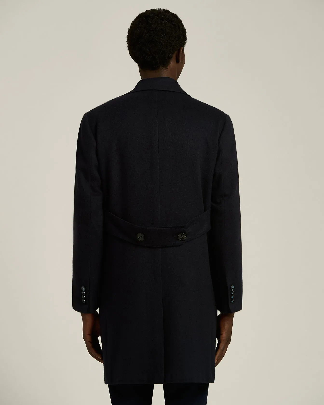UNLINED OVERCOAT IN PURE BLUE CASHMERE sold by Kiton product image thumbnail 3