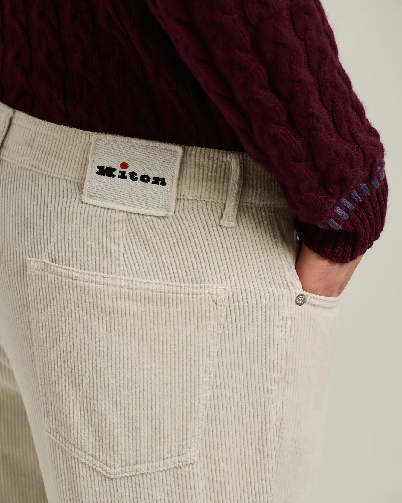 FIVE-POCKET CORDUROY TROUSERS sold by Kiton product image thumbnail 4