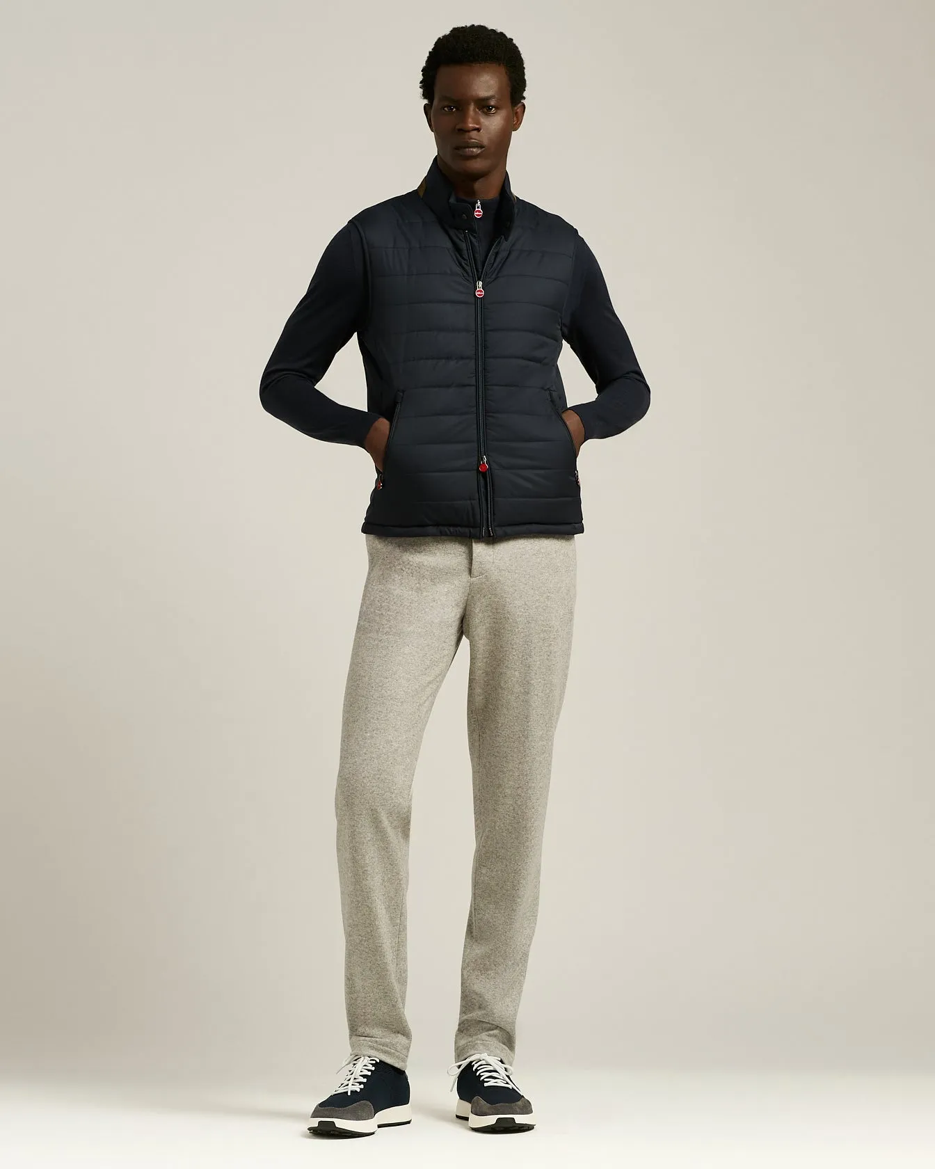 PADDED GILET IN NAVY TECHNICAL FABRIC sold by Kiton product image thumbnail 5