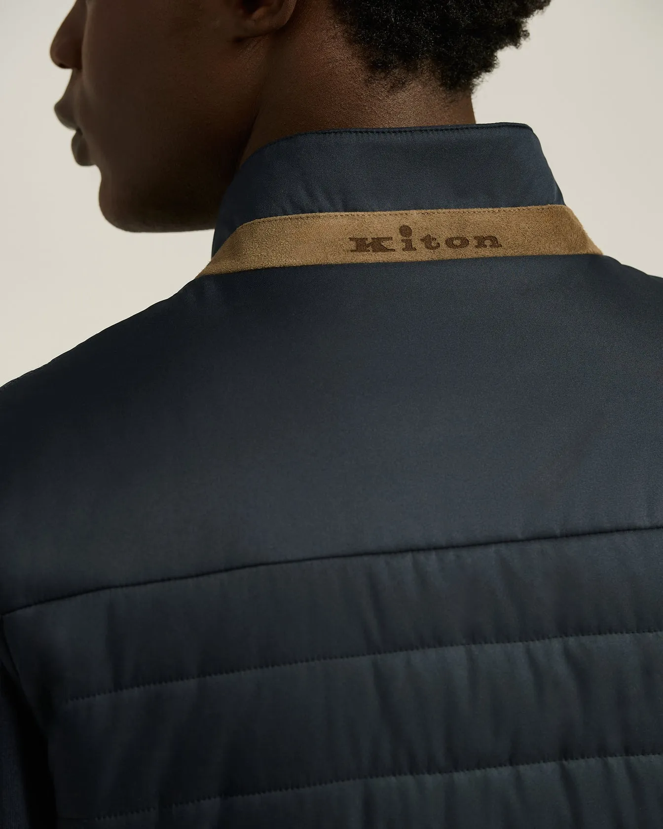 PADDED GILET IN NAVY TECHNICAL FABRIC sold by Kiton product image thumbnail 4