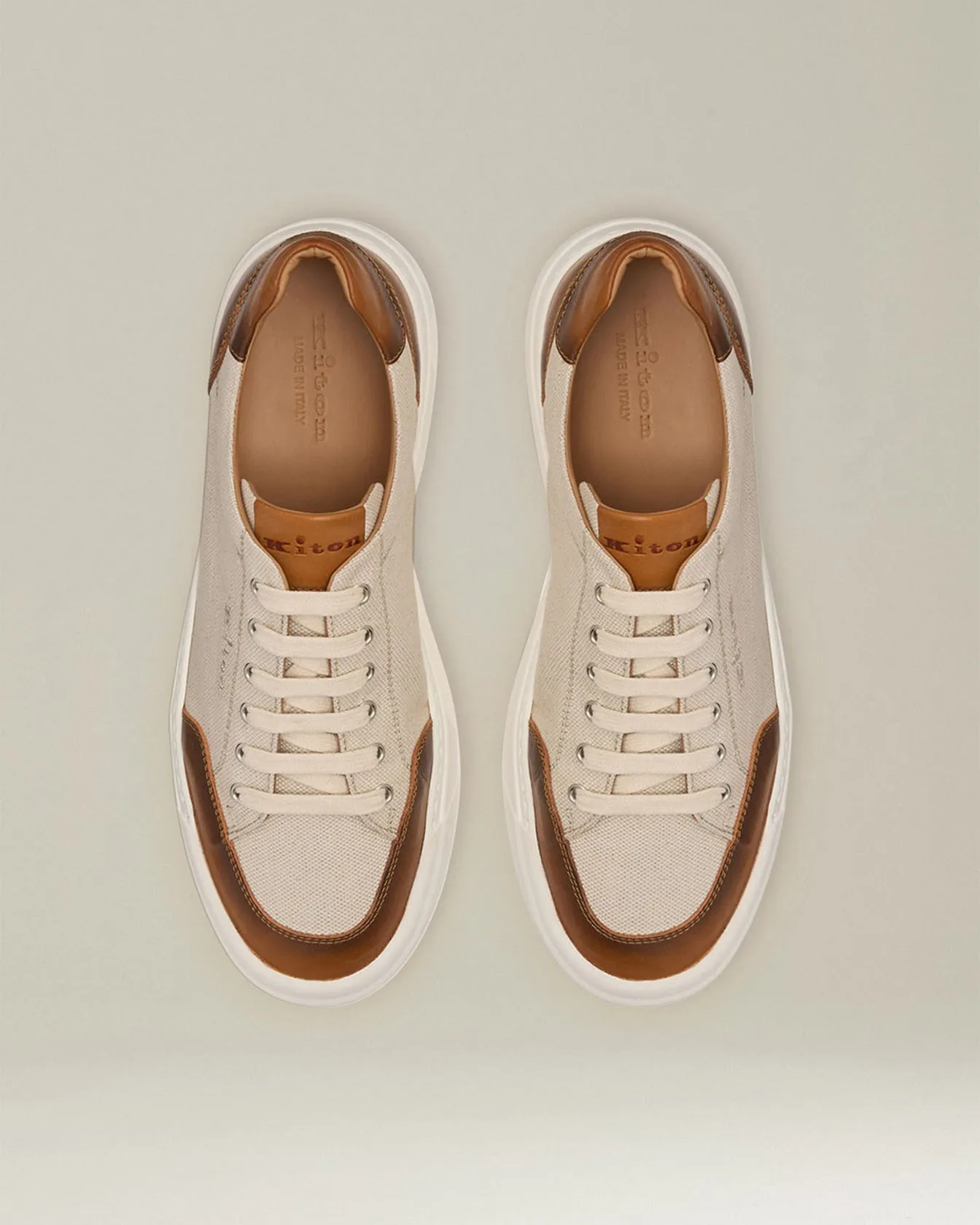 URBAN SNEAKERS WITH LEATHER INSERTS sold by Kiton product image thumbnail 2