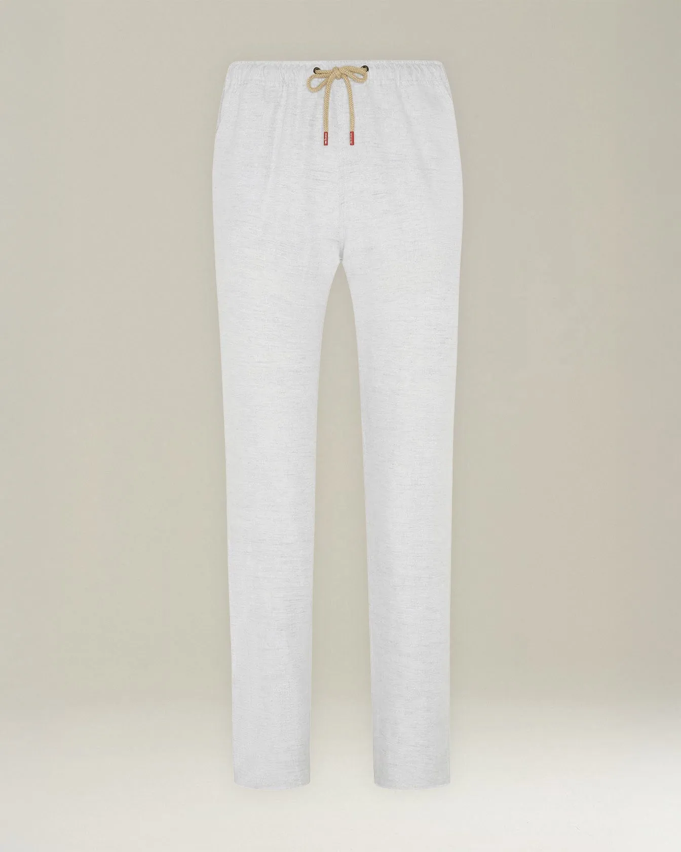 COTTON AND LINEN COMFORT-FIT PULL-ON TROUSERS sold by Kiton