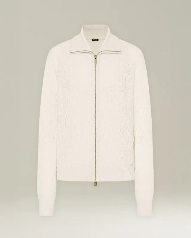 CASHMERE, SILK AND VISCOSE KNIT BOMBER JACKET made by Kiton
