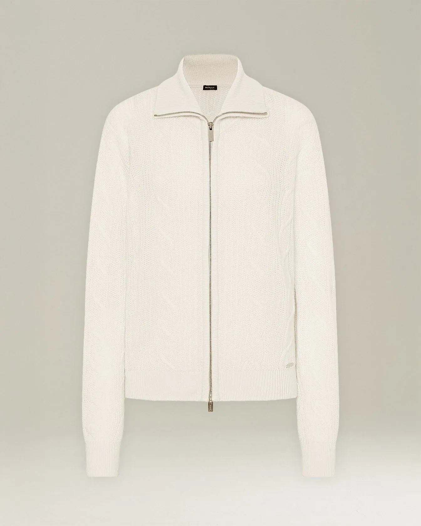 CASHMERE, SILK AND VISCOSE KNIT BOMBER JACKET sold by Kiton