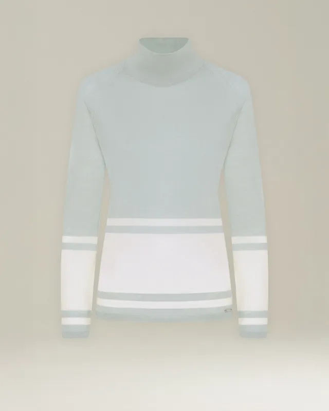 COLOUR-BLOCK CASHMERE AND SILK POLO NECK SWEATER sold by Kiton