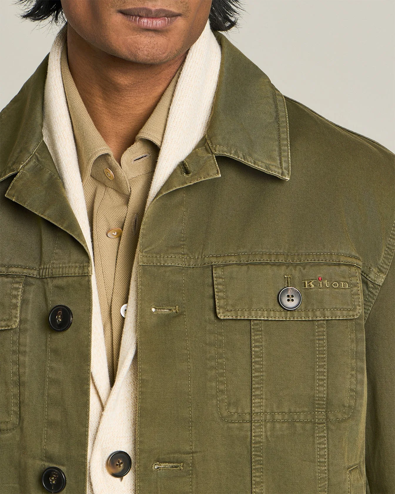 ORGANIC COTTON DENIM JACKET sold by Kiton product image thumbnail 4
