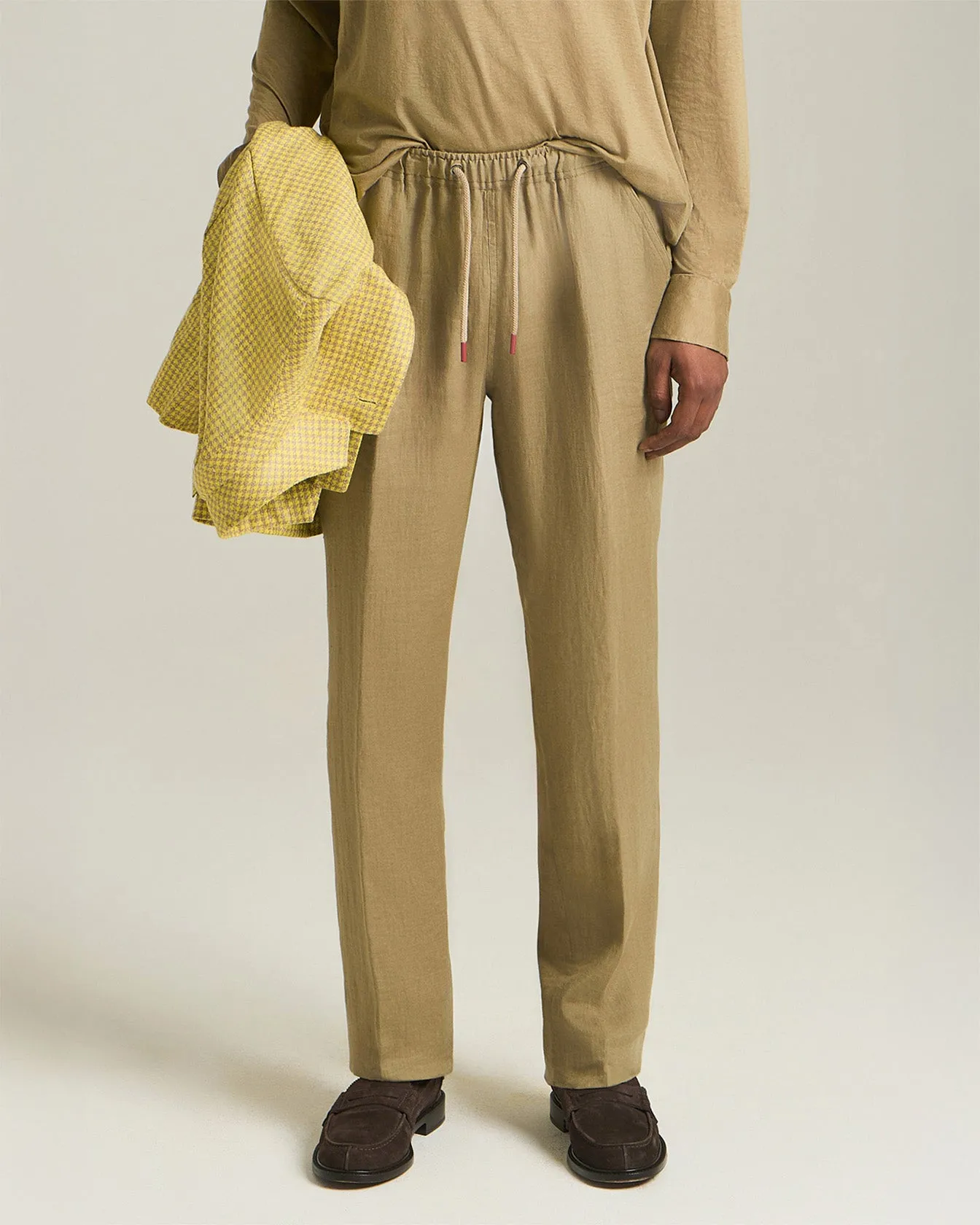 LINEN COMFORT-FIT PULL-ON TROUSERS sold by Kiton product image thumbnail 2