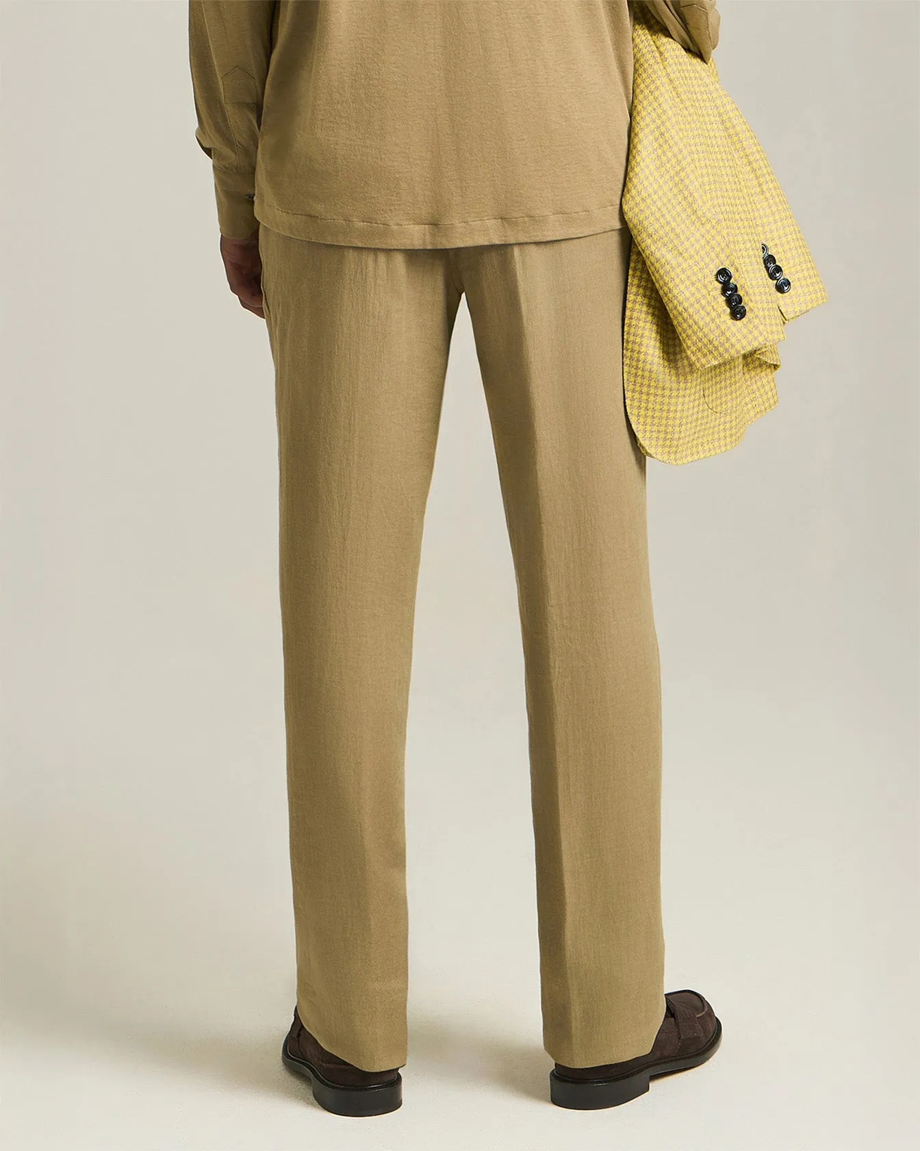 LINEN COMFORT-FIT PULL-ON TROUSERS sold by Kiton product image thumbnail 3