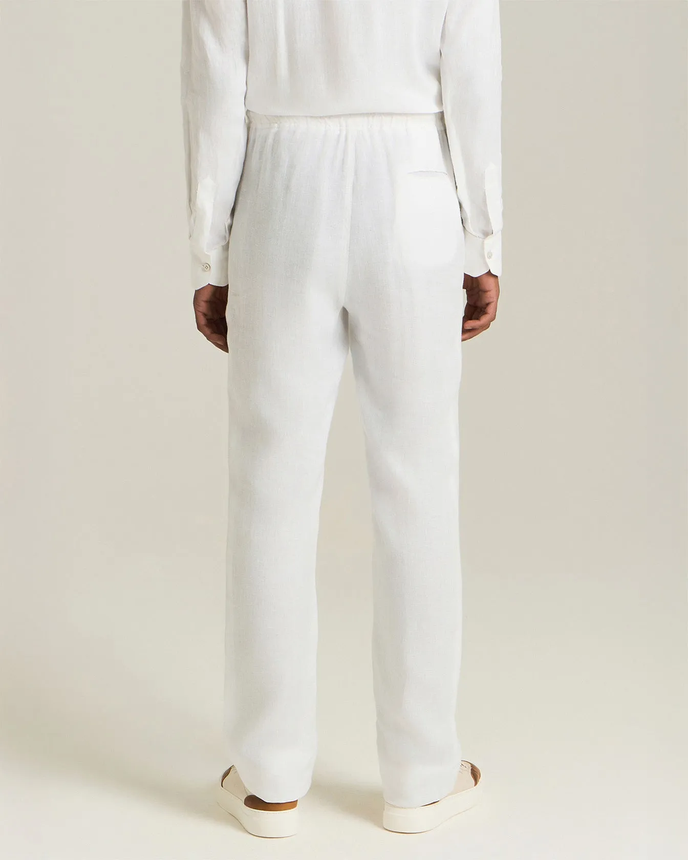 LINEN COMFORT-FIT PULL-ON TROUSERS sold by Kiton product image thumbnail 3