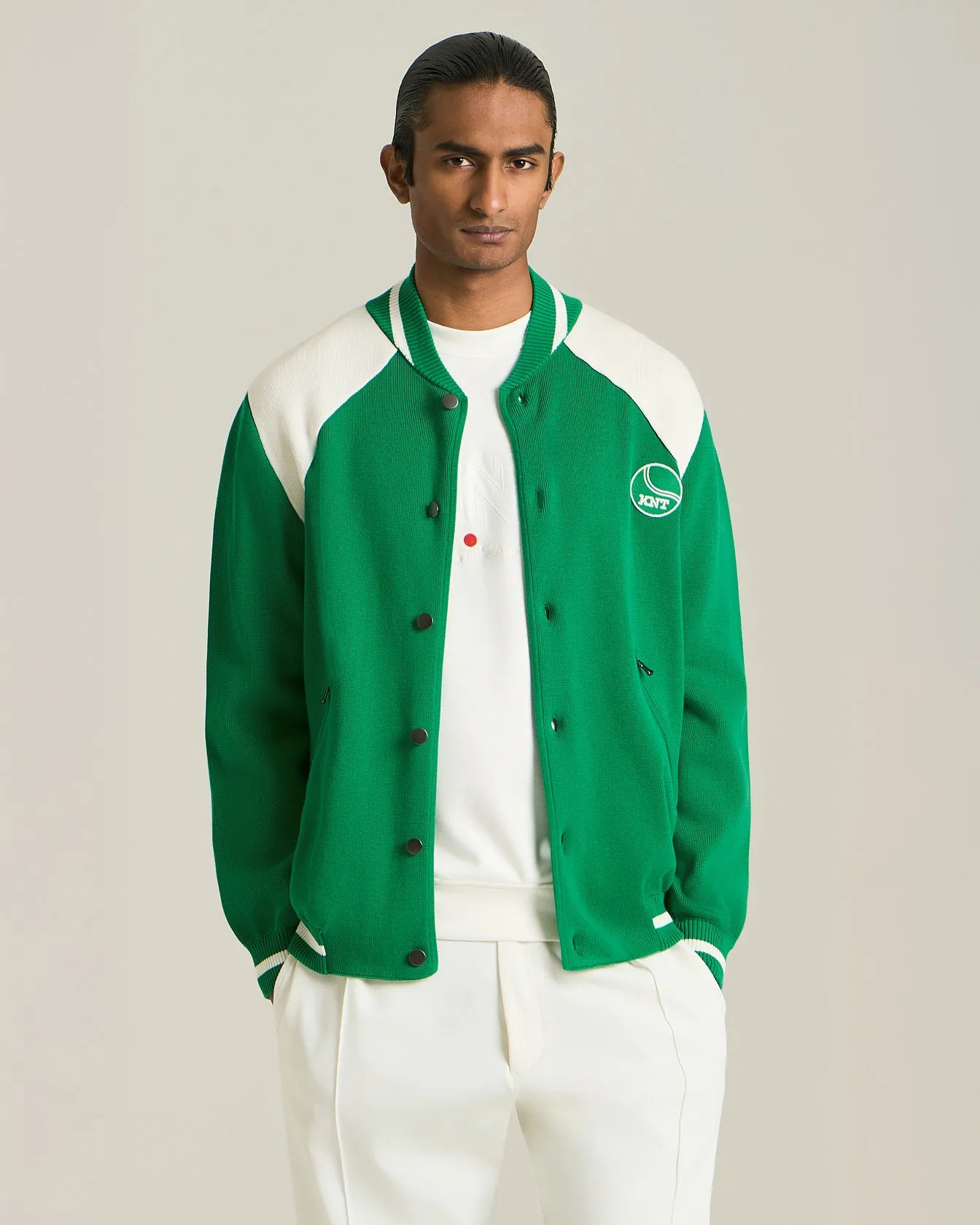 KNT COTTON VARSITY JACKET - TENNIS CAPSULE COLLECTION sold by Kiton product image thumbnail 2