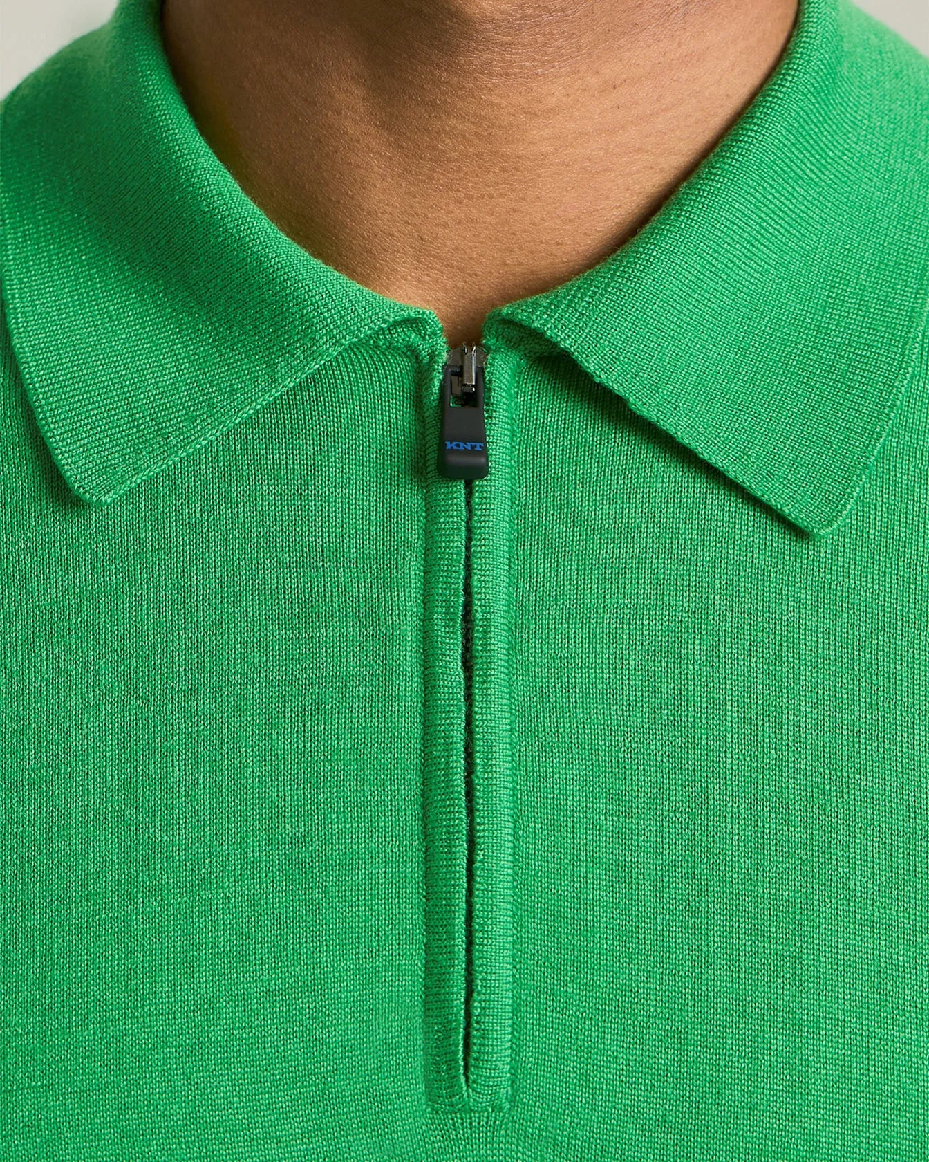 KNT DELUXE WOOL AND SILK ZIP-UP POLO SHIRT sold by Kiton product image thumbnail 4