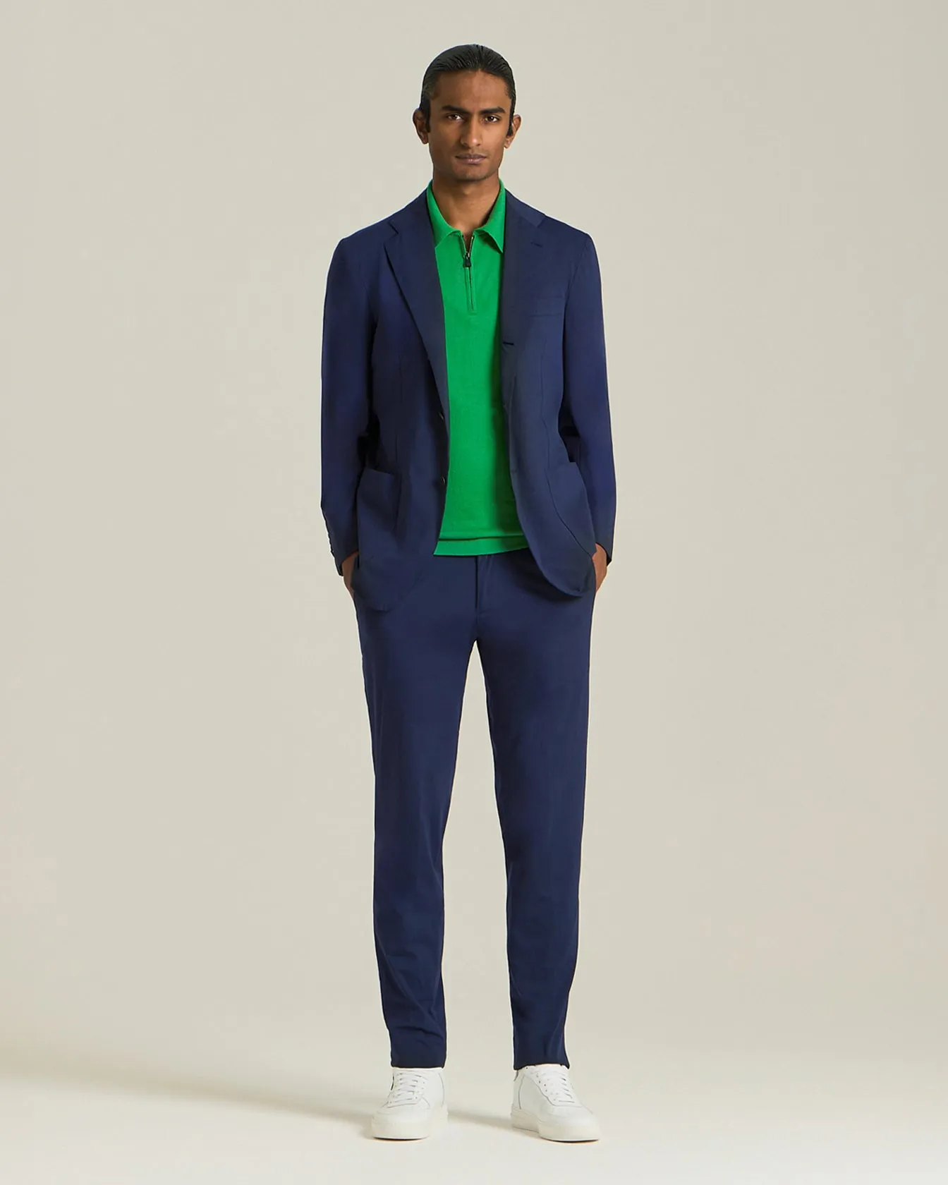 KNT DELUXE WOOL AND SILK ZIP-UP POLO SHIRT sold by Kiton product image thumbnail 5