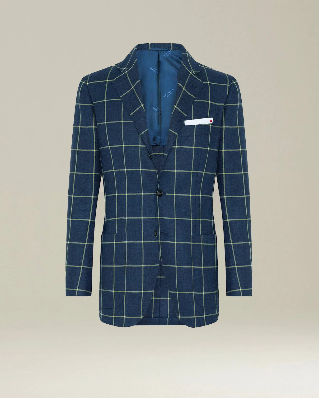 CHECKED CASHMERE BLEND BLAZER sold by Kiton
