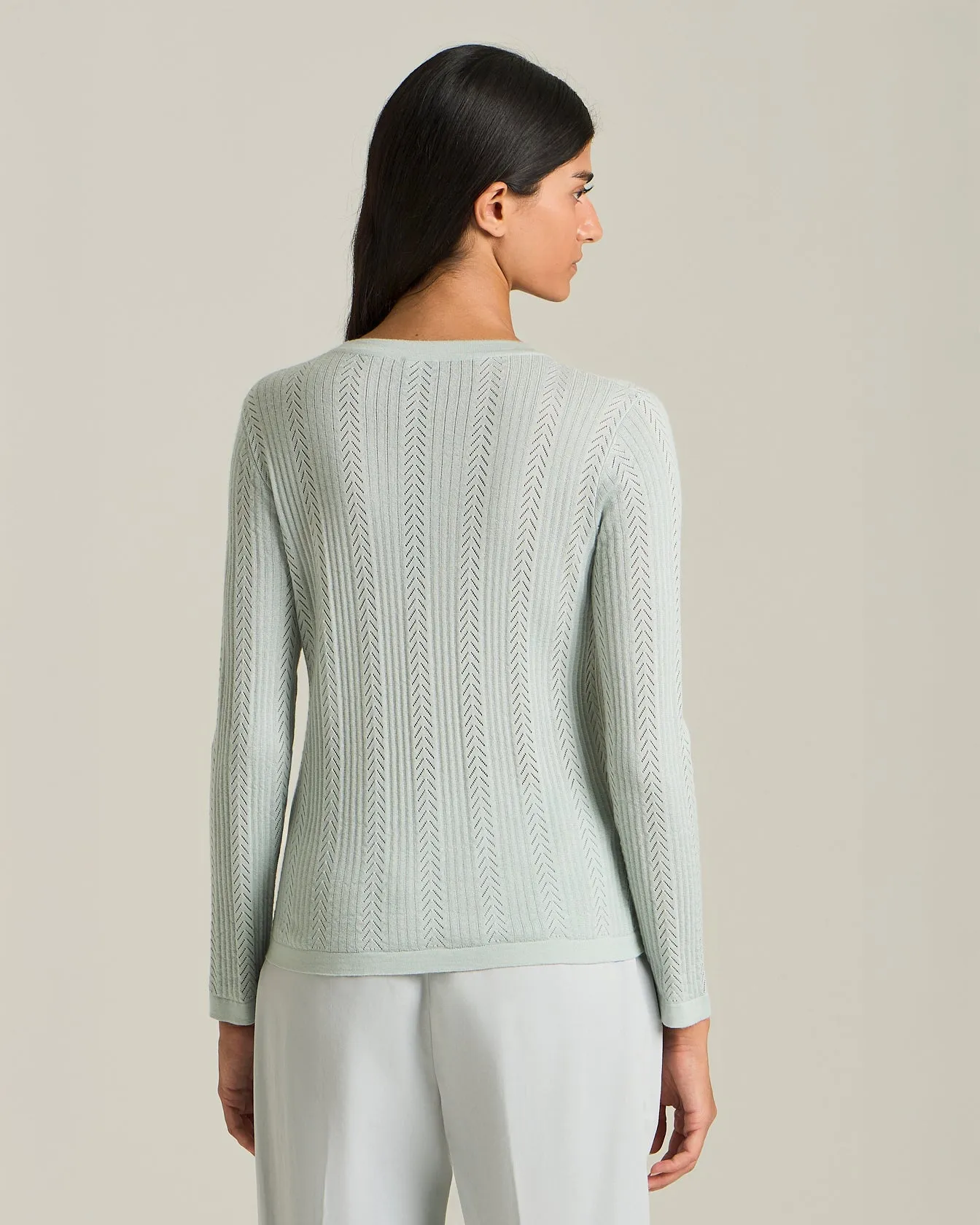 CASHMERE AND SILK OPENWORK SWEATER sold by Kiton product image thumbnail 3