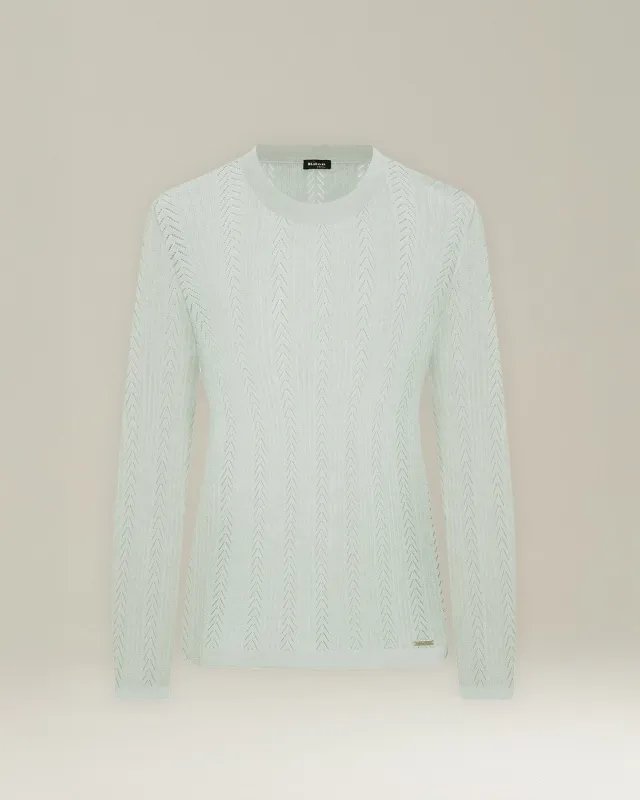CASHMERE AND SILK OPENWORK SWEATER sold by Kiton