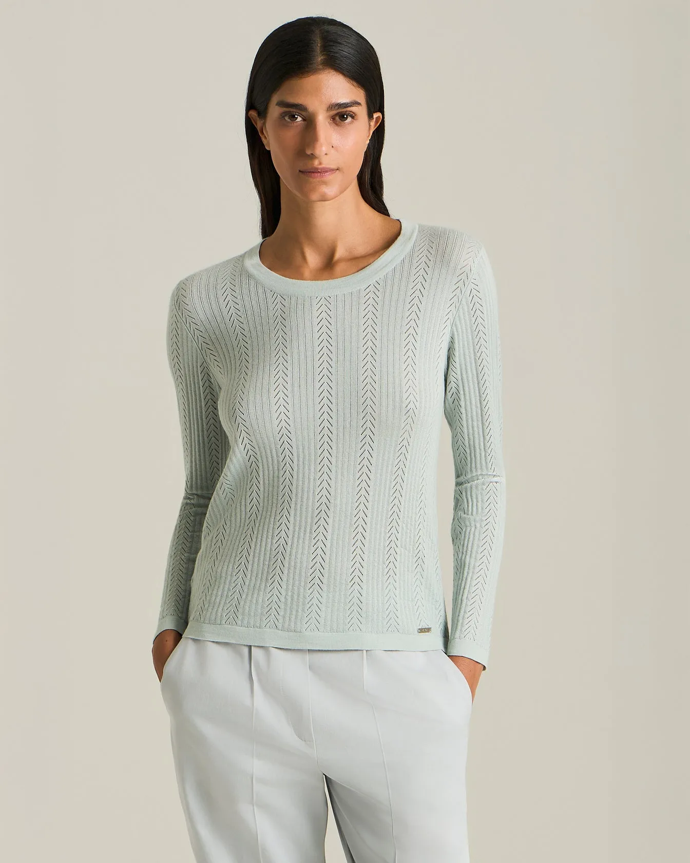 CASHMERE AND SILK OPENWORK SWEATER sold by Kiton product image thumbnail 2