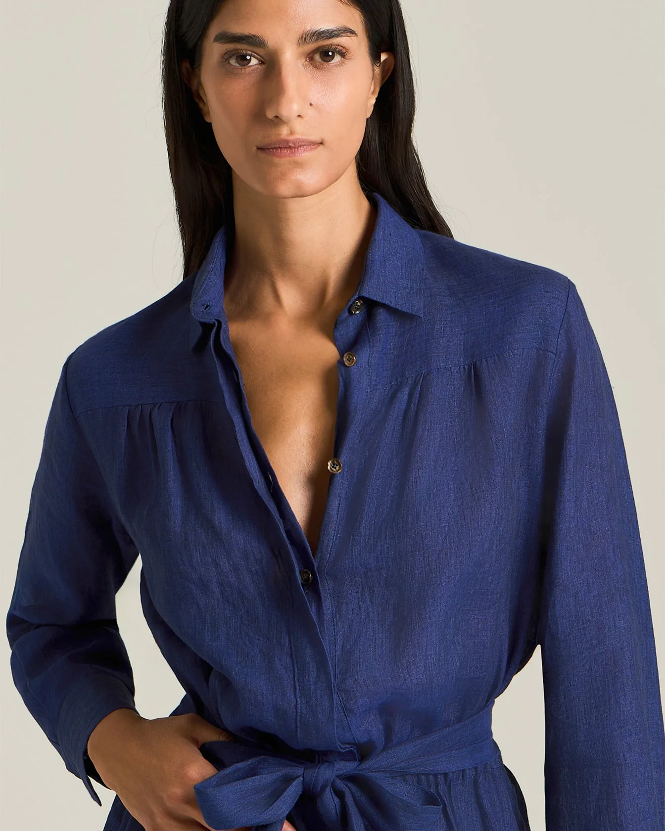 LINEN SHIRT DRESS sold by Kiton product image thumbnail 4