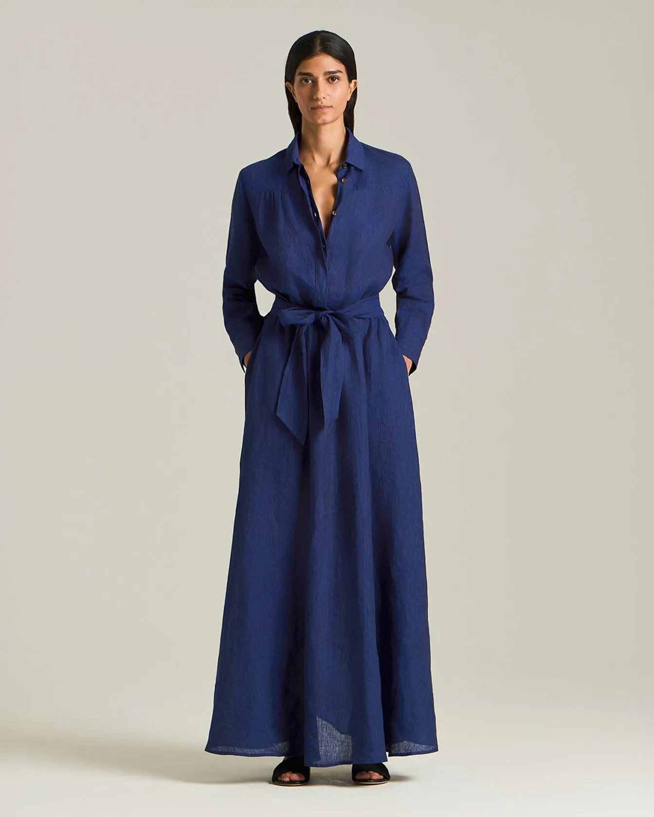 LINEN SHIRT DRESS sold by Kiton product image thumbnail 2