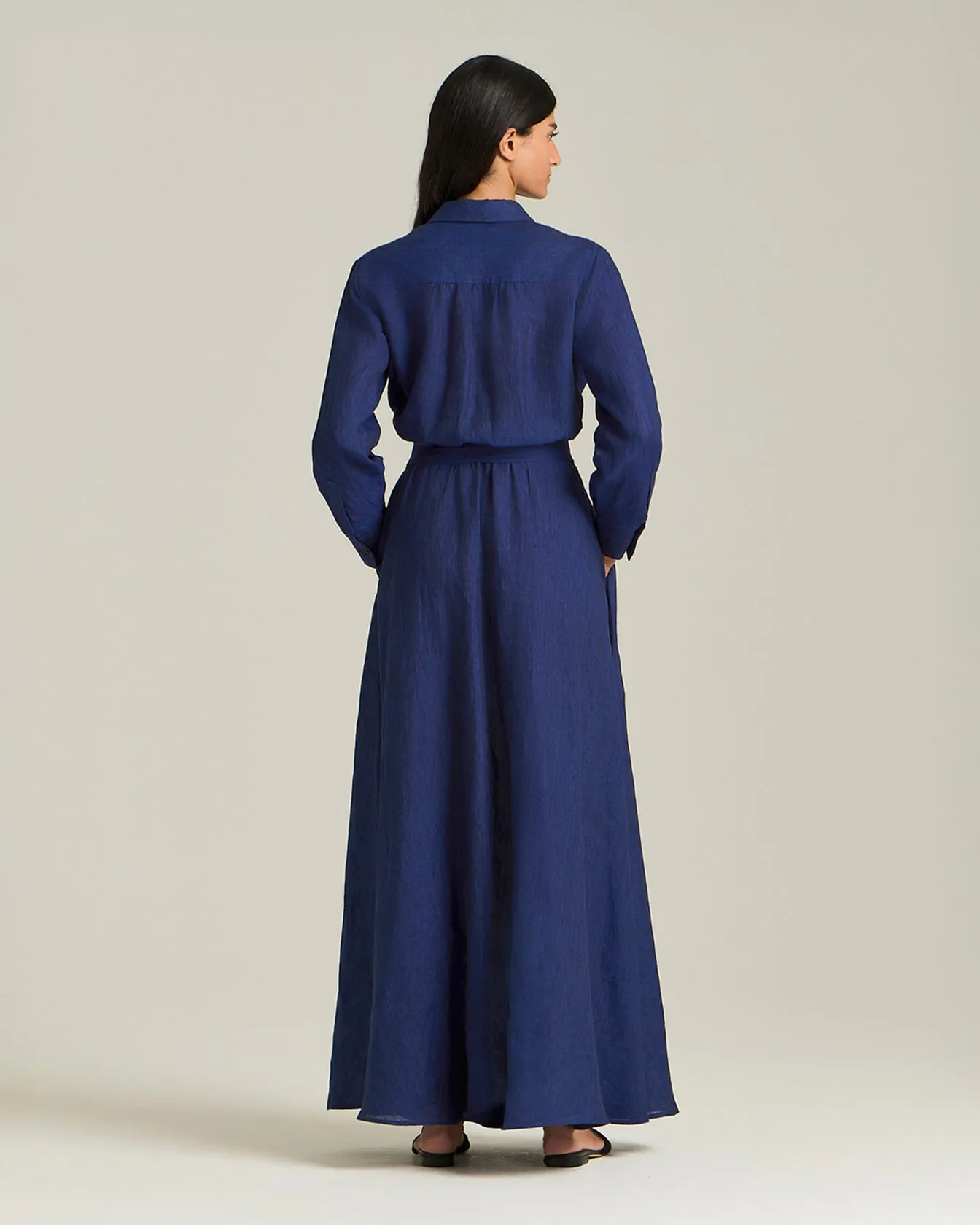 LINEN SHIRT DRESS sold by Kiton product image thumbnail 3