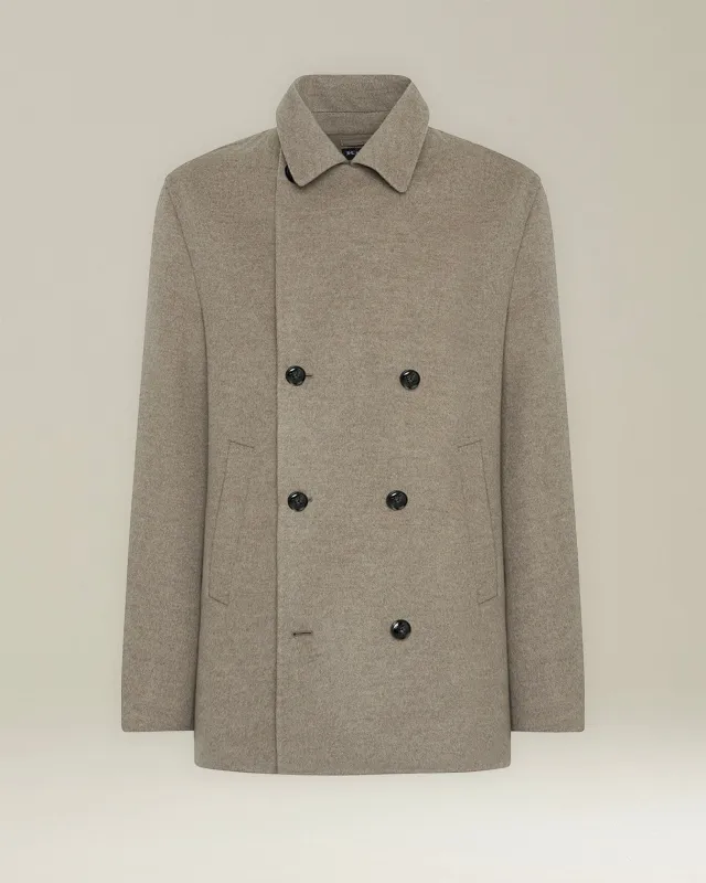 CASHMERE BLEND PEA COAT sold by Kiton