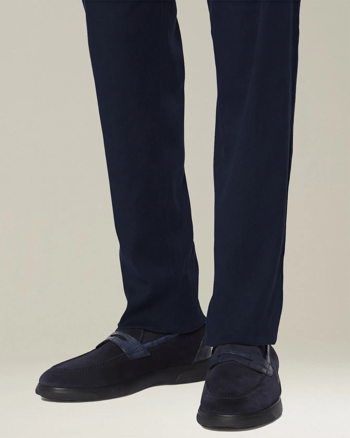 LEATHER LOAFER WITH CROCODILE LEATHER INSERTS sold by Kiton product image thumbnail 5