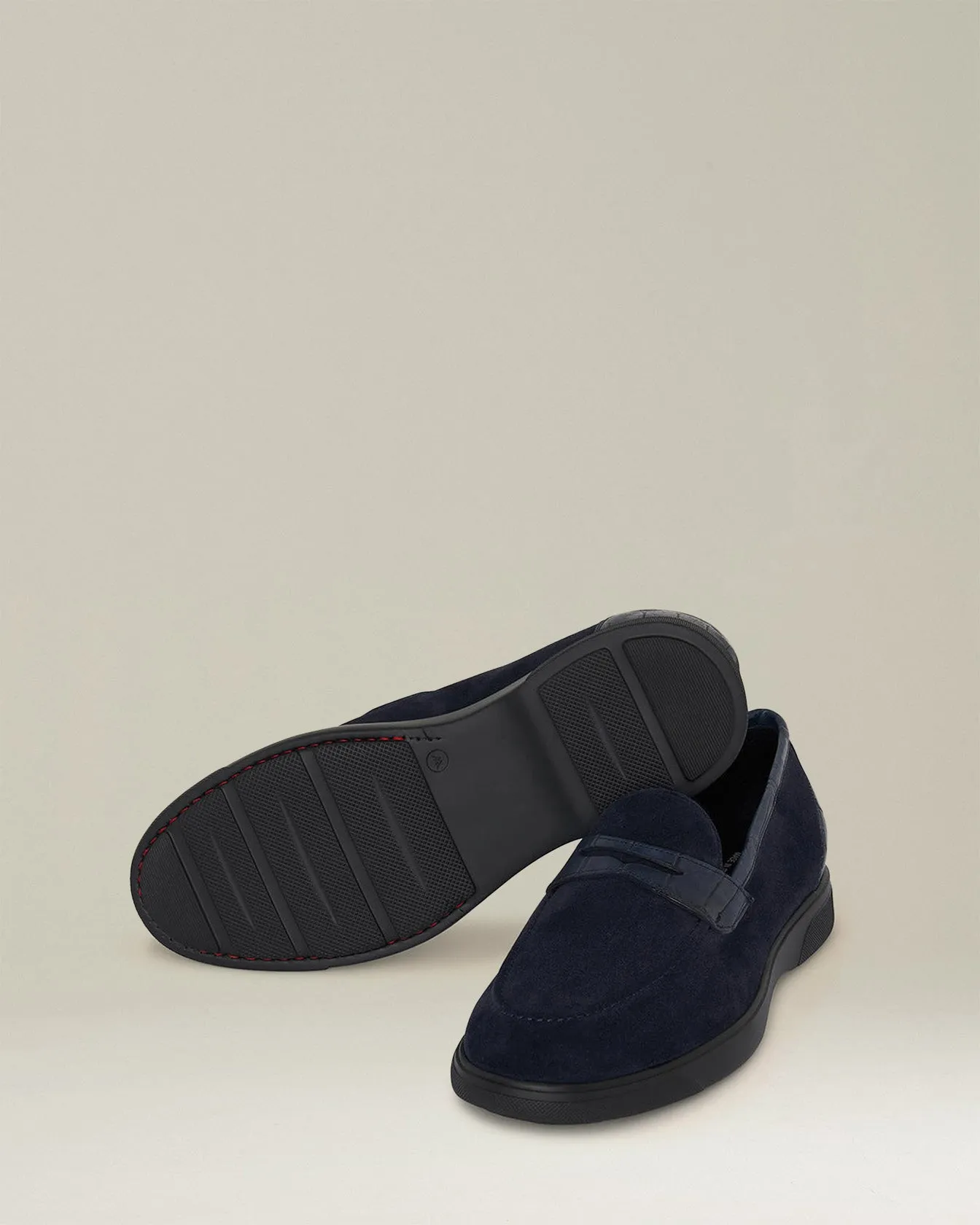 LEATHER LOAFER WITH CROCODILE LEATHER INSERTS sold by Kiton product image thumbnail 3