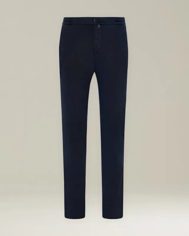 COTTON BLEND COMFORT TROUSERS sold by Kiton