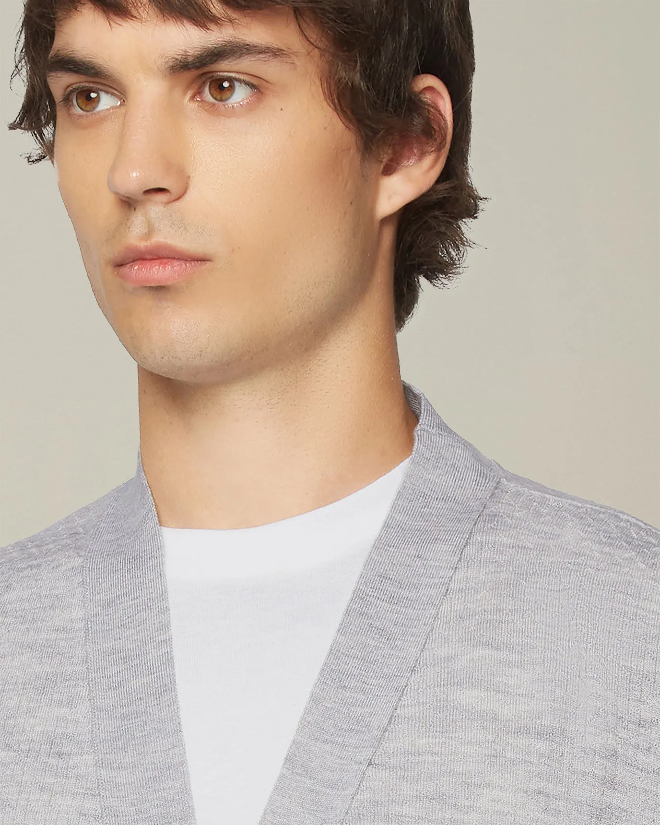 WOOL AND SILK BLEND CARDIGAN sold by Kiton product image thumbnail 4