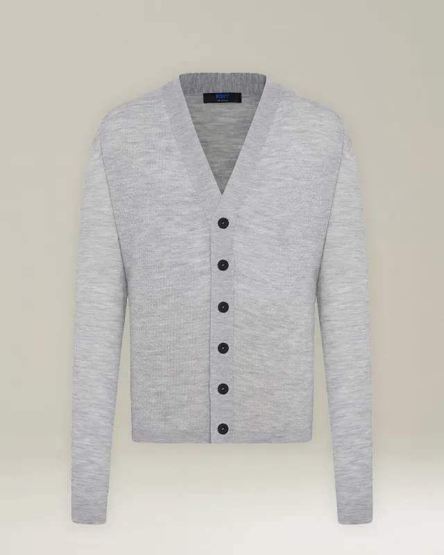 WOOL AND SILK BLEND CARDIGAN sold by Kiton