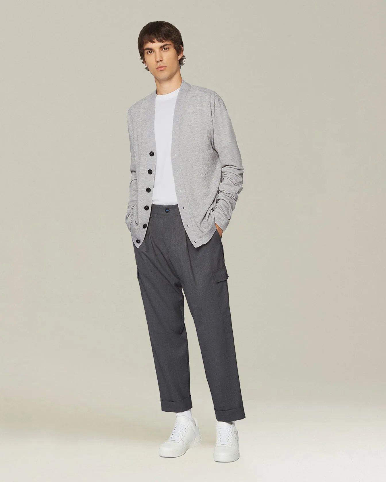 WOOL AND SILK BLEND CARDIGAN sold by Kiton product image thumbnail 5
