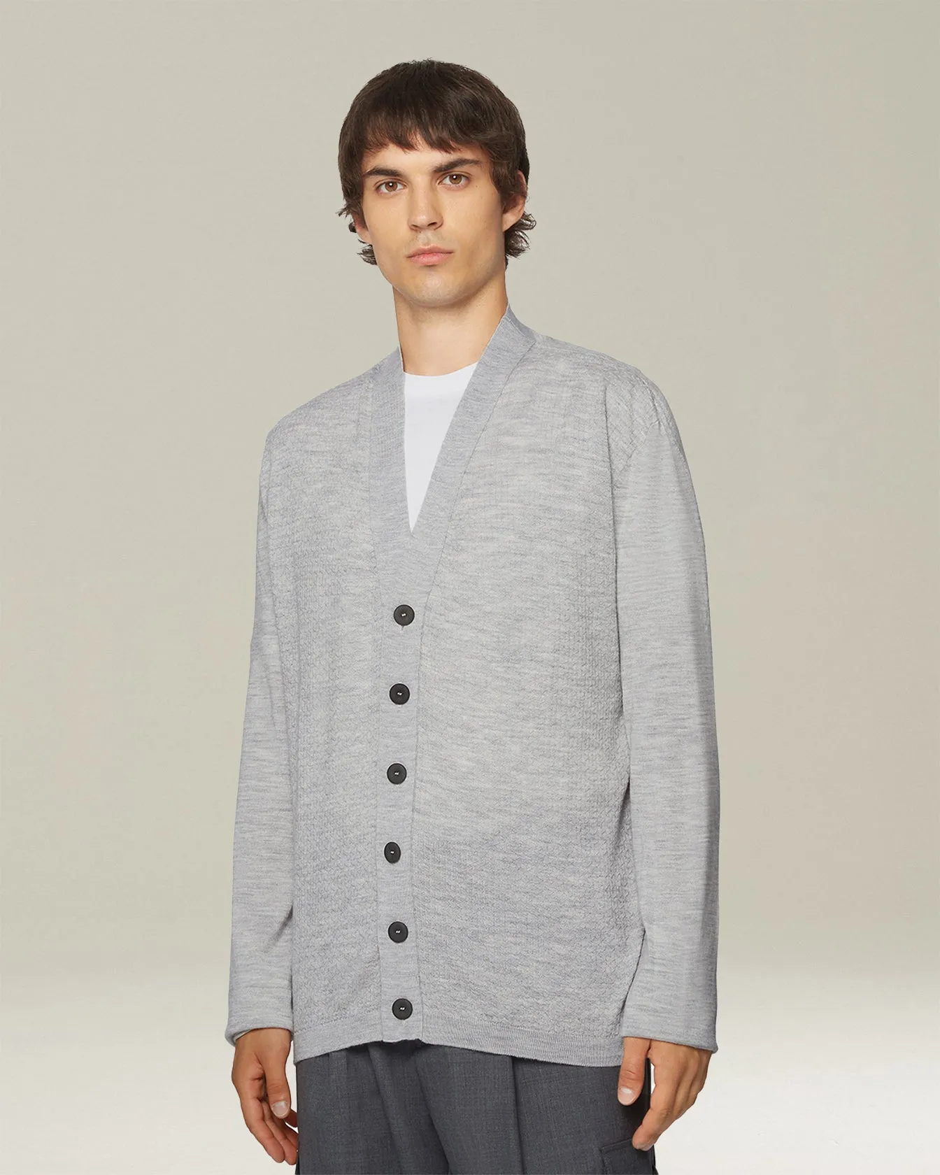 WOOL AND SILK BLEND CARDIGAN sold by Kiton product image thumbnail 2