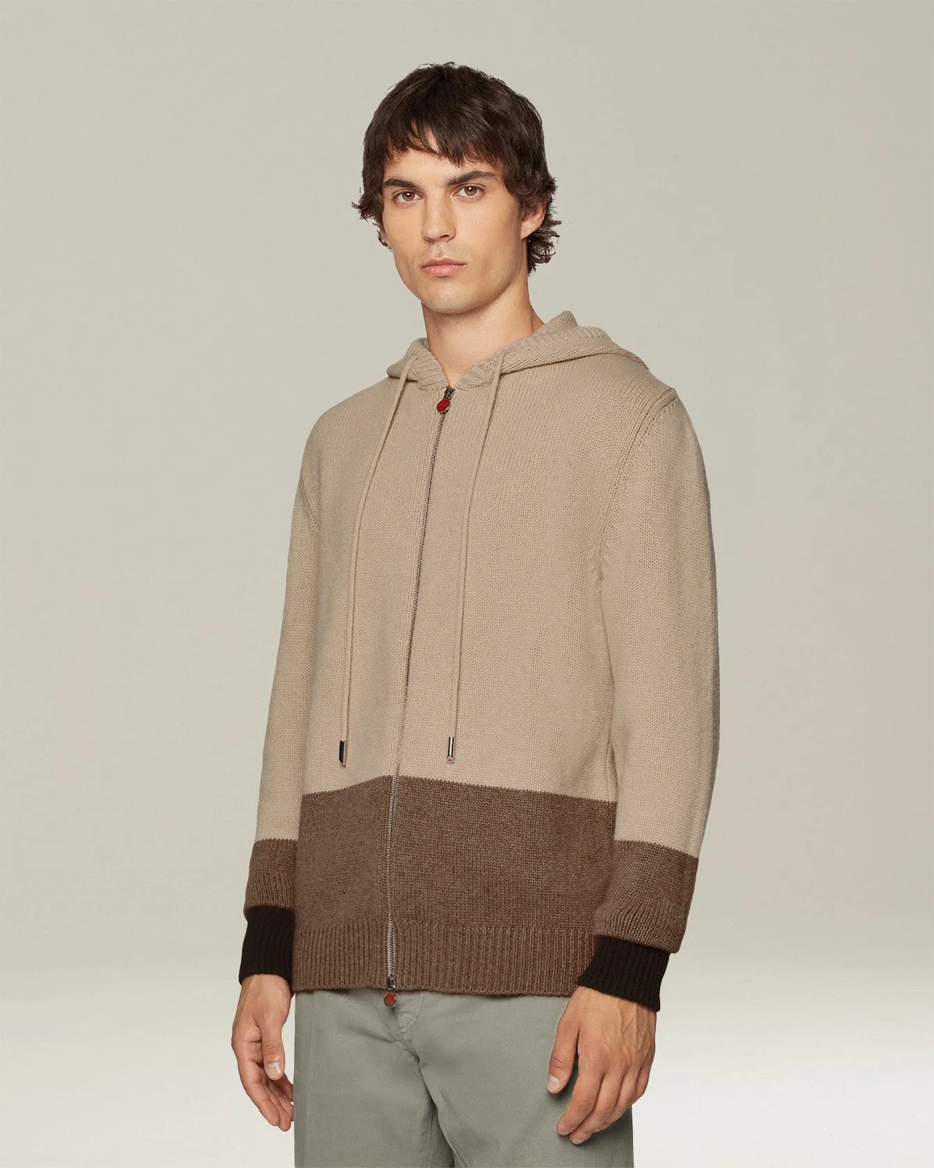 COLOUR BLOCK CASHMERE BOMBER JACKET sold by Kiton product image thumbnail 2