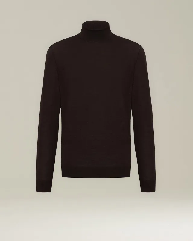 BLUE DIAMOND POLO NECK TOP made by Kiton