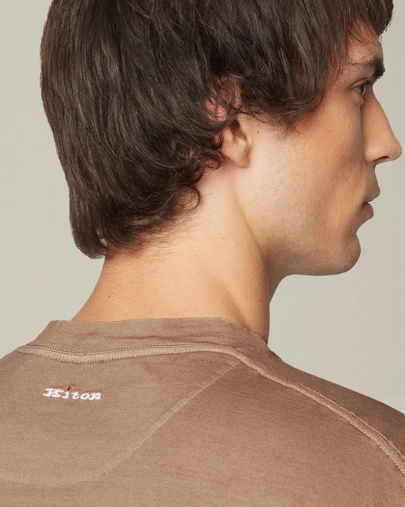 MONOCHROME COTTON T-SHIRT sold by Kiton product image thumbnail 4