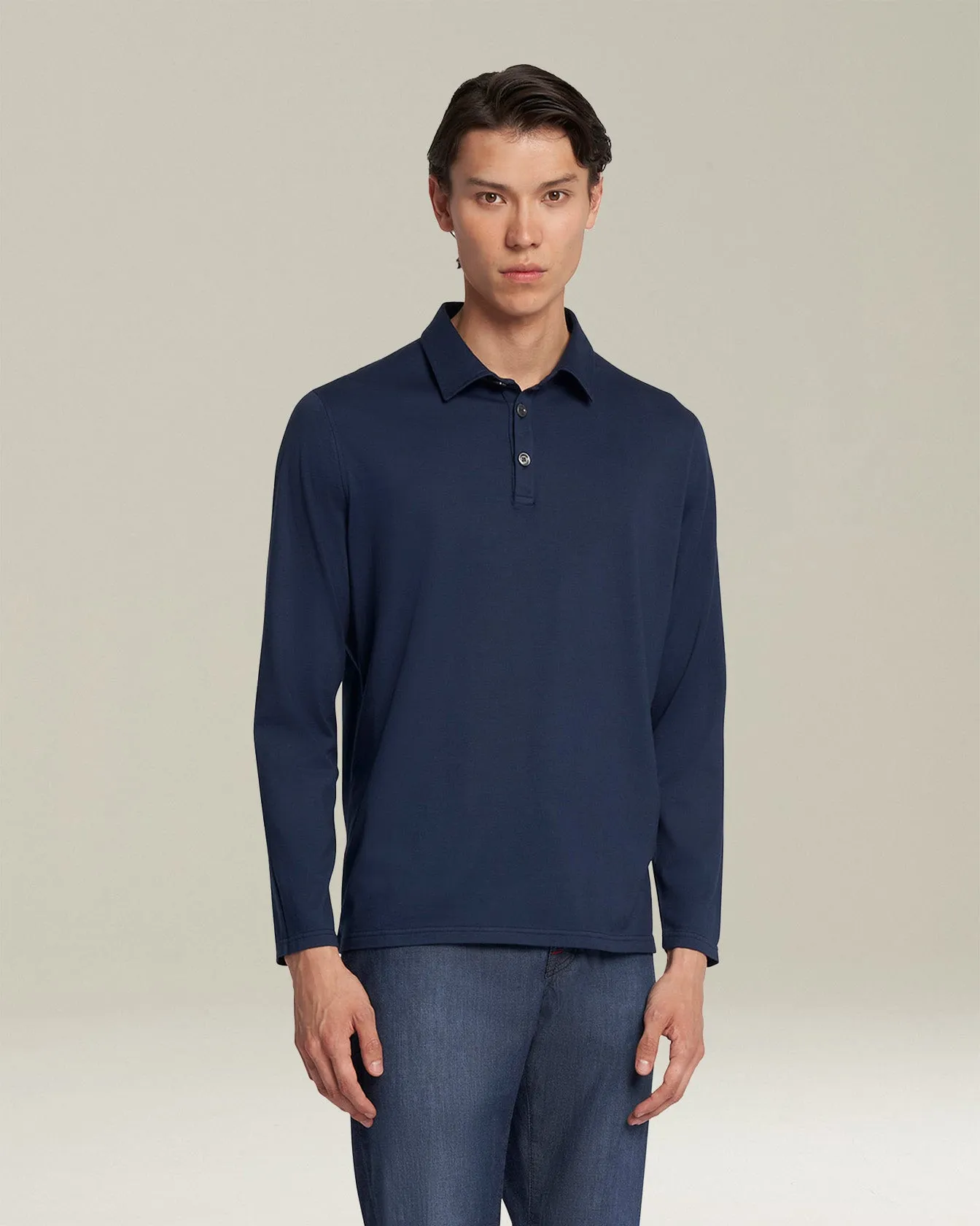 JERSEY POLOSHIRT L/S COTTON sold by Kiton product image thumbnail 2