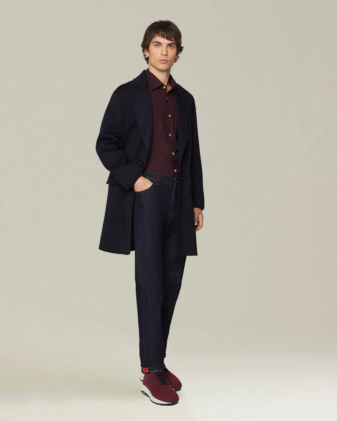 ‘NERANO’ HOUNDSTOOTH FLANNEL SHIRT sold by Kiton product image thumbnail 5