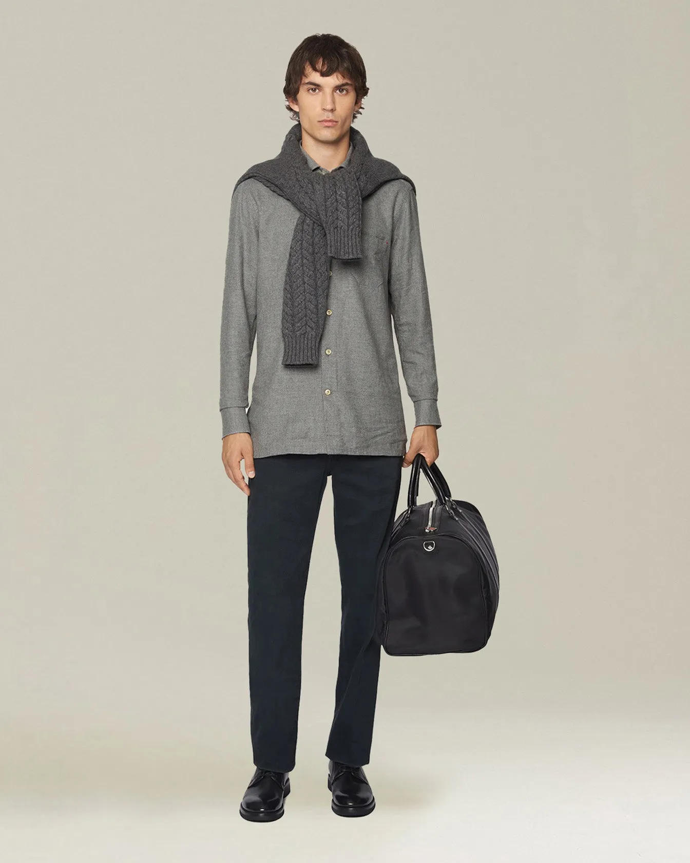 ‘NERANO’ HOUNDSTOOTH FLANNEL SHIRT sold by Kiton product image thumbnail 2