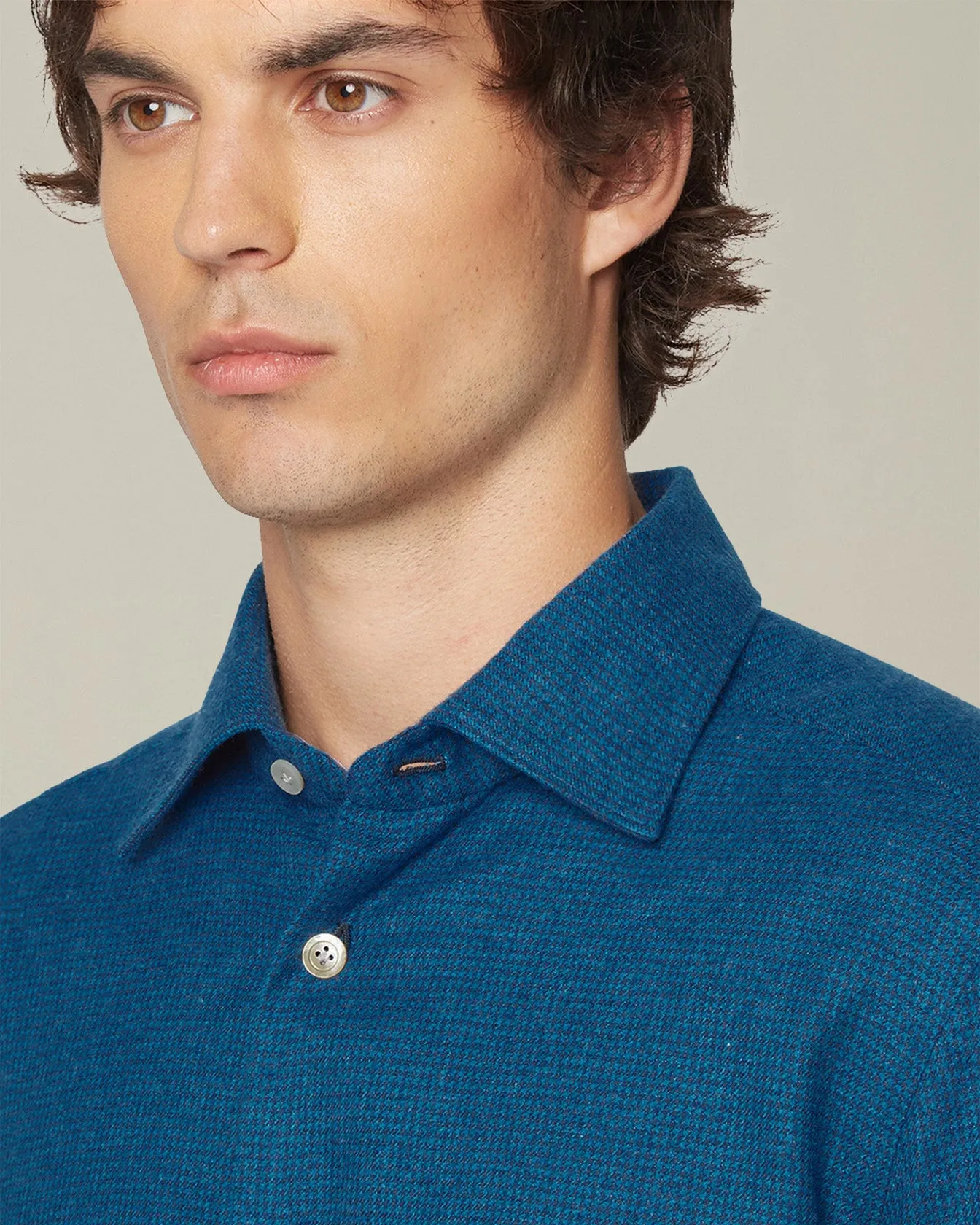 ‘NERANO’ HOUNDSTOOTH FLANNEL SHIRT sold by Kiton product image thumbnail 4