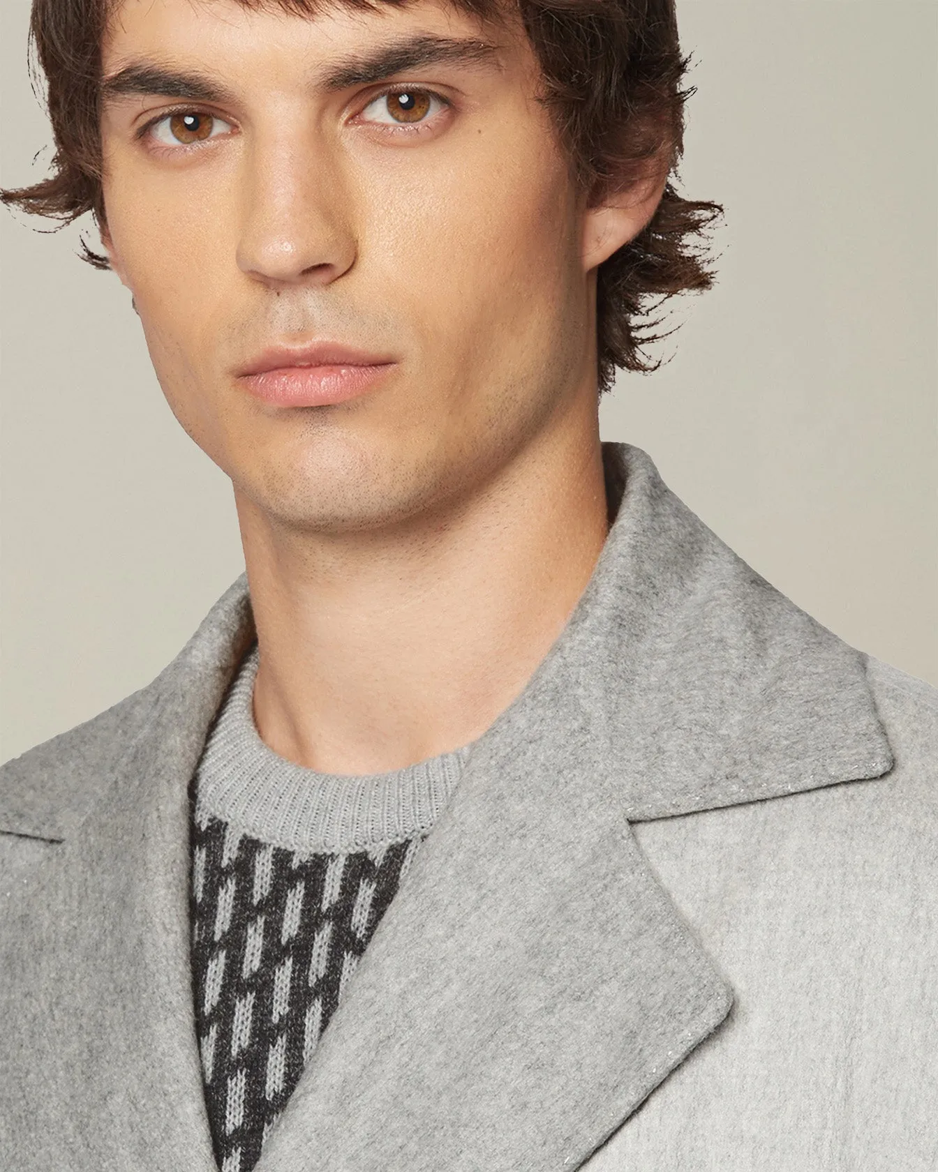 DOUBLE-BREASTED BRUSHED CASHMERE COAT sold by Kiton product image thumbnail 4