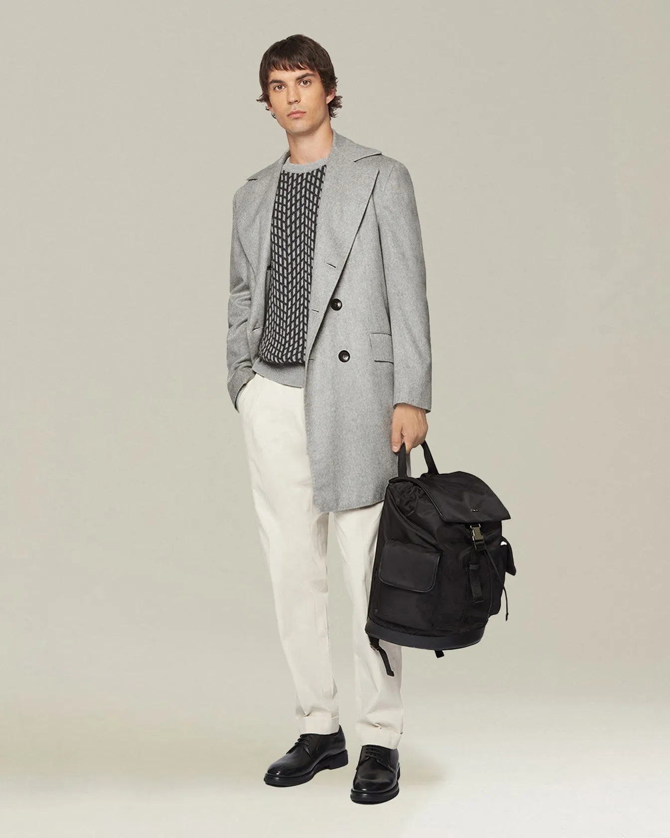 DOUBLE-BREASTED BRUSHED CASHMERE COAT sold by Kiton product image thumbnail 5