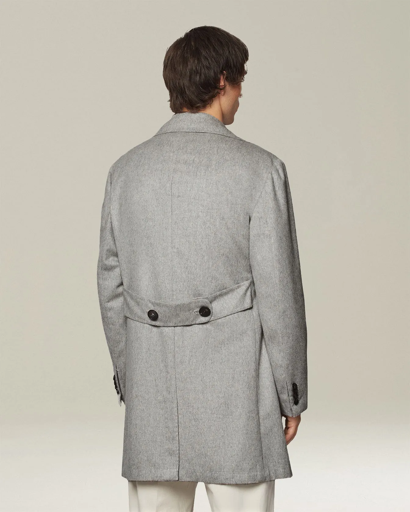 DOUBLE-BREASTED BRUSHED CASHMERE COAT sold by Kiton product image thumbnail 3
