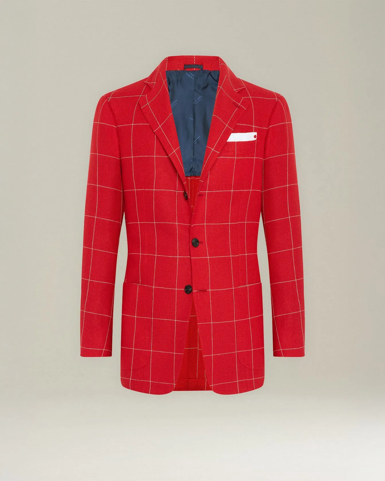 CHECKED CASHMERE BLEND BLAZER sold by Kiton